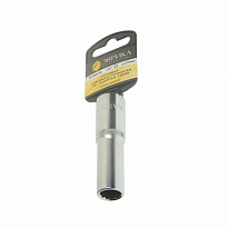 Головка торцевая глубокая 13мм 1/2"DR 12-гранная (держатель) ЭВРИКА /1/15
